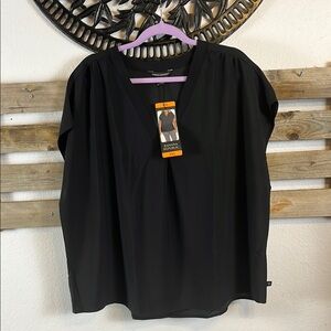 Banana Republic Chic Black V-Neck Blouse-New! S: XXL